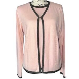 Sag Harbor pink & gray one-piece sweater‎ small